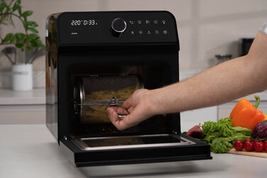 ARDESTO Мультипіч, 2250Вт, об'єм-15л, сенсорне керування, функція приготування на пару, 40-220°C, метал/пластик, біло-чорний