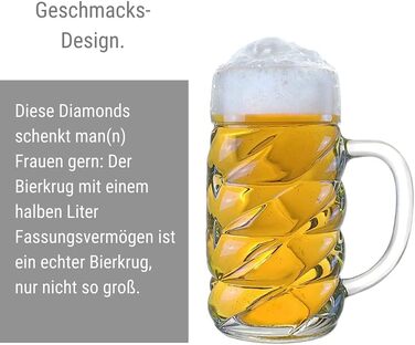 Набор из 6 пивных кружек 0,5 л, Diamond Stölzle Lausitz