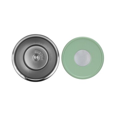 Термокухоль Fissman 420 мл, колір м'ятний нержавіюча сталь (9891)