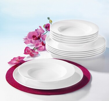 Набір тарілок 12 предметів білий Paso Seltmann