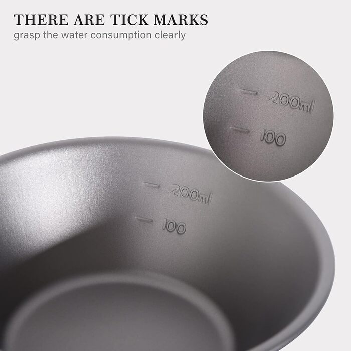 Безмежна подорож Титанова чаша Sierra Cup Outdoor Camping Backpackers Cup Легка компактна чашка з ручкою Ti1092T (300 мл 1 шт. )