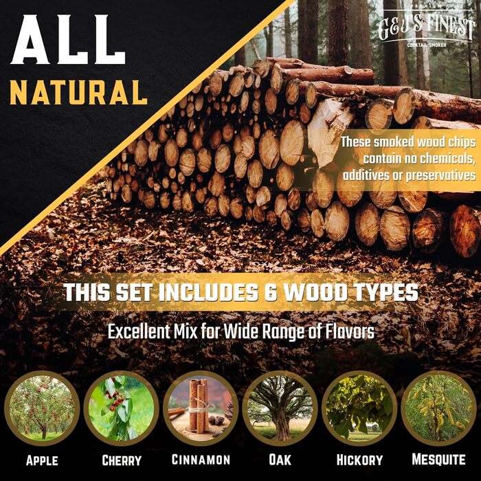 Набор для копчения коктейлей 10 предметов G & J's Finest