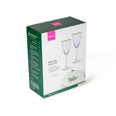Набор из 2-х бокалов Fissman для белого вина 390 мл стекло (19079)