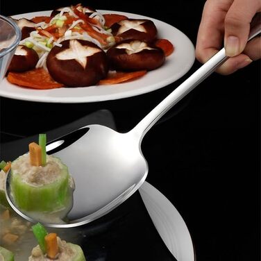 Набор из 4 ложек для сервировки из нержавеющей стали 20,8 см x 6 см Laluky