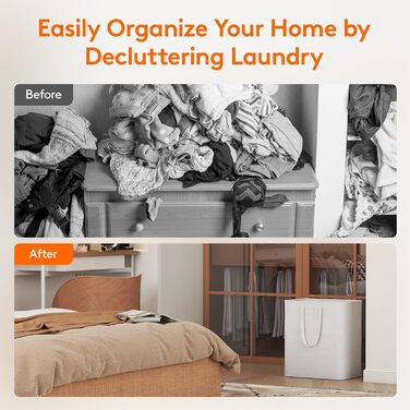 Предмети Кошик для білизни 80 л, Ящик для білизни Контейнер для білизни Збірник білизни Комод для білизни Кошики для білизни Кошики для білизни для квартири, гуртожитку, каравану Пральня, біла (2 x 60 л), 2