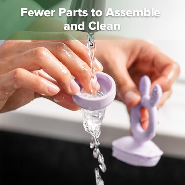 Годівниця для дитячого фруктового харчування Haakaa та міні-лоток для перекусів у морозильній камері, форми для морозива без бісфенолу А для безпечного самостійного годування немовлят, від 4 місяців (горохово-зелений) (лавандовий)