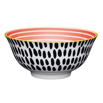 Миска Kitchen Craft RED SWIRL, кераміка, діам. 16 см, 500 мл