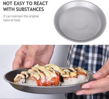 Безмежна подорож Набір мисок з титанової тарілки з сумкою-тоут Відкрита кемпінгова сковорода Обідній набір Мірний набір для їжі Фруктовий соус (каструля)