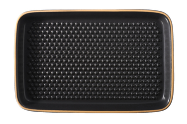 Блюдо для гриля з круглої гратами прямокутне, 34 x 23 x 3,5 см, чорне, Römertopf BBQ Römertopf