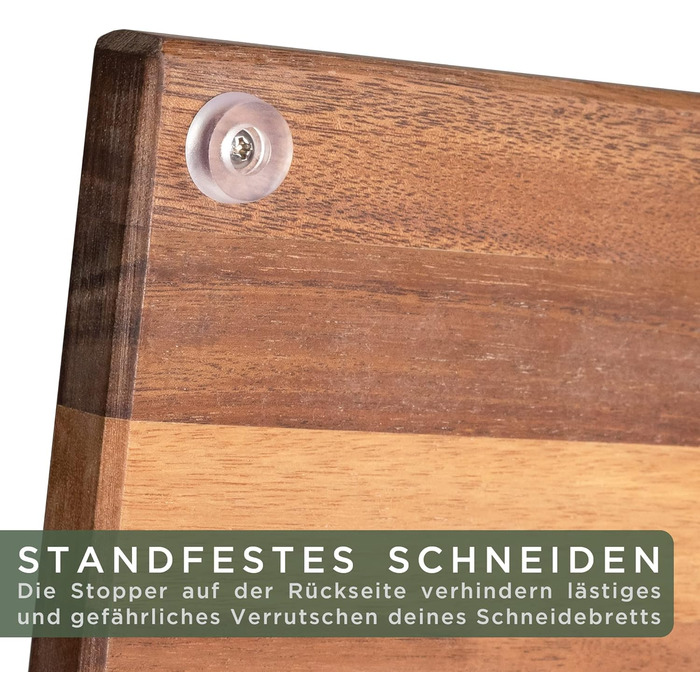 Набір з 3 обробних дощок із підставкою, дерево акації WALDWERK