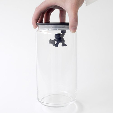 Ємність для зберігання 1,4 л прозора / чорна Gianni Alessi