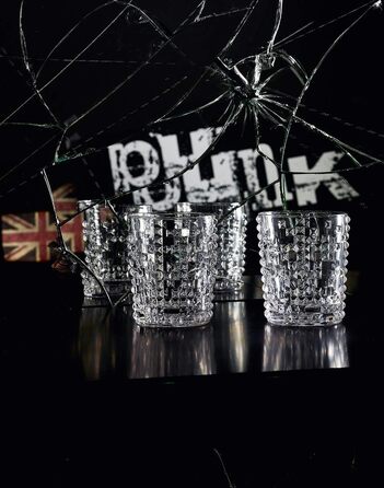 Набор из 4 предметов, хрустальный бокал, 390 мл, Punk, 0099498-0 (4 стакана виски)