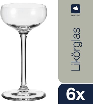 Бокал для ликера 90 мл, набор 6 предметов Cheers Leonardo
