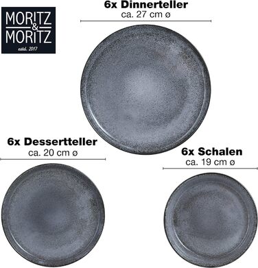 Набір посуду на 6 персон, 18 предметів, Gourmet Moritz & Moritz