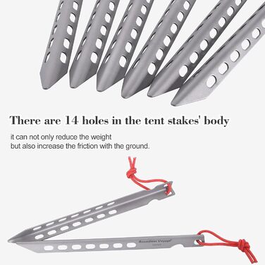 Титановые колышки для палаток 12 шт. Ti4008P iBasingo