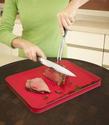 Обробна дошка багатофункціональна червона, 37 х 29 см Cut Carve Plus Large Joseph Joseph