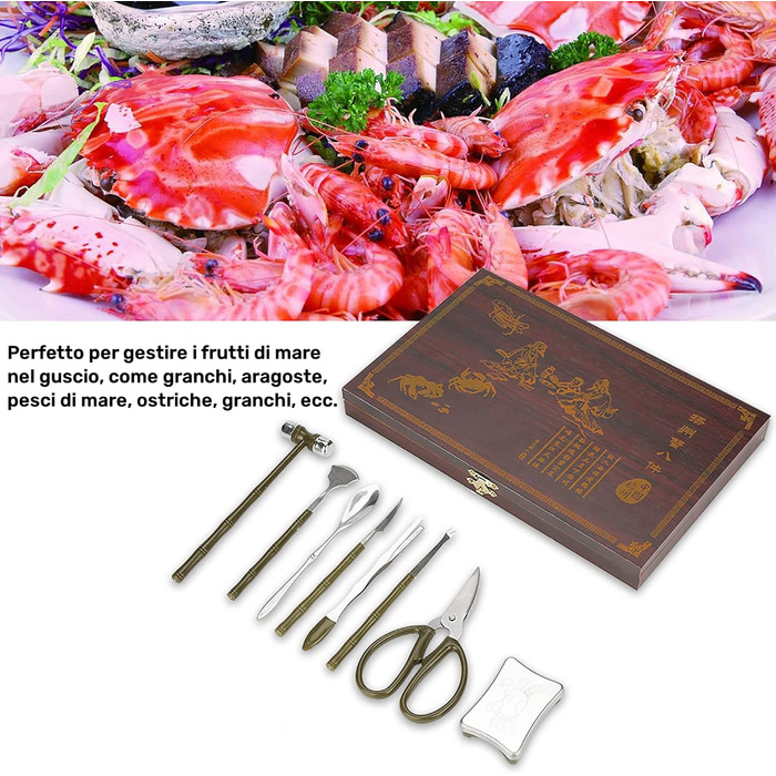 Інструменти для морепродуктів 8 шт Walfront