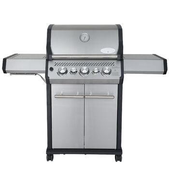 Газовый гриль SANTOS S-318, с боковой и задней горелкой, нержавеющая сталь 900280 Код: 010953