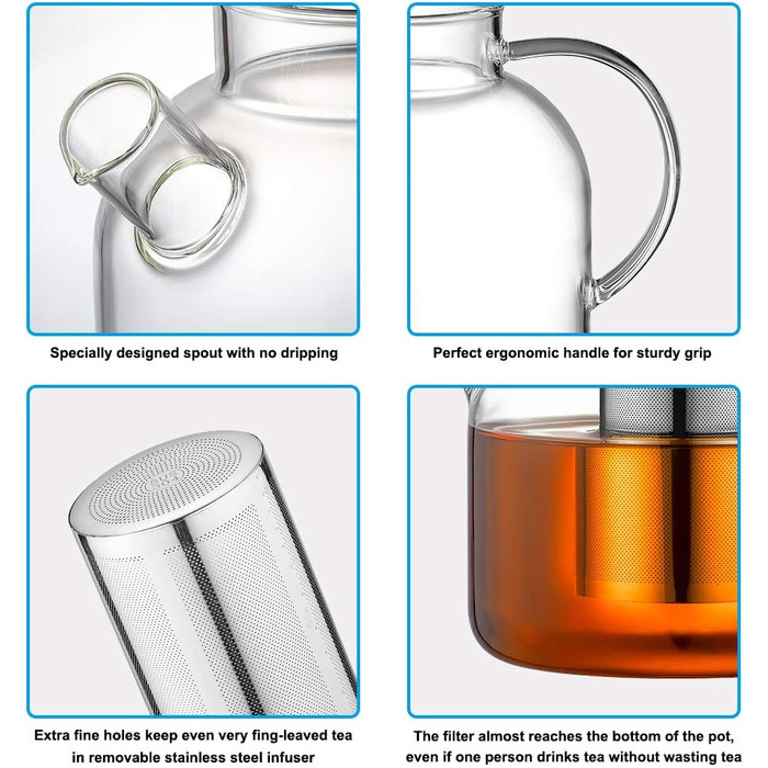 Чайник заварювальний 1500 мл з ситечком Ehugos