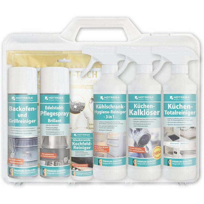 Набор средств для мытья вытяжек 8 предметов HOTREGA