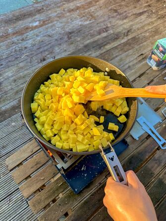 Хобо Преміум Складана вулична плита з термостійкої нержавіючої сталі XL-набір з багатьма аксесуарами Зроблено в Німеччині (титанові плоскогубці)