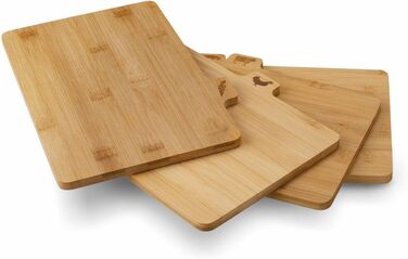 Набір із 4 дошок розділювальних з кедровою підставкою Tadar