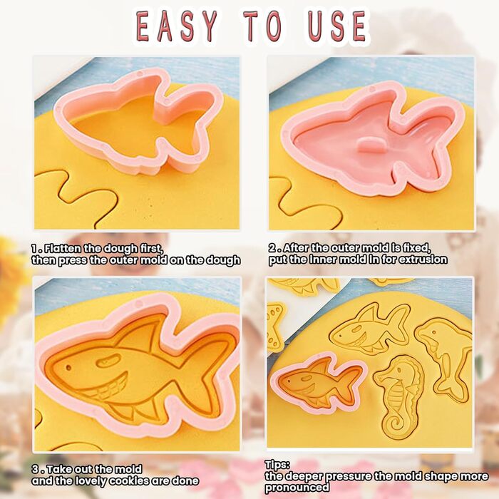 Набір формочок для печива WishesMar Різдвяний пряниковий будиночок, 18 шт. , формочки для печива у формі 3D мультфільмів для зими, свят - форми для печива з нержавіючої сталі для випічки, самостійного виготовлення, святкового декору (формочки для печива D