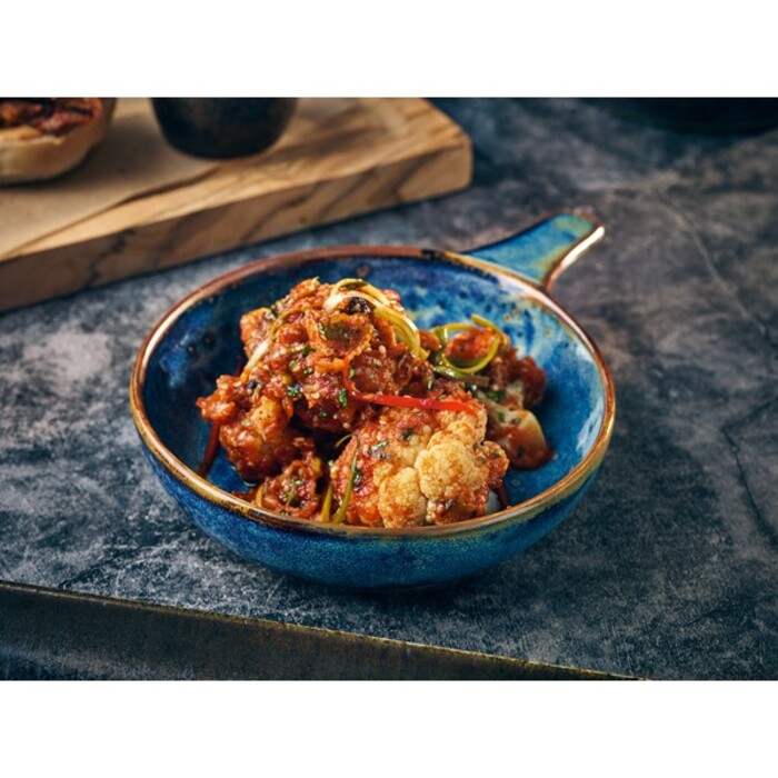 Тарелка глубокая 15.5 см с ручкой, Terra Porcelain Aqua Blue, GenWare