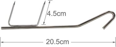 Набір гачків для коптильні з нержавіючої сталі 20 шт 21 см Croch