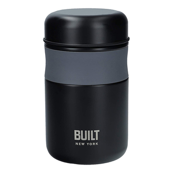 Контейнер для їжі Built Classic, чорний, 9 х 15,5 см, 490 мл