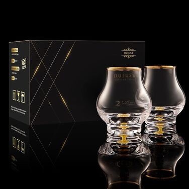 Набір із 2 келихів для віскі 205 мл із золотими обідками DUJUST