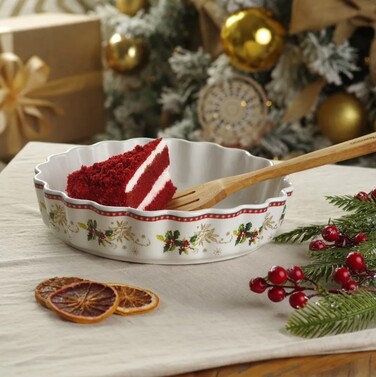 Форма для запікання Fissman CHRISTMAS 24,6 см фарфор (13792)