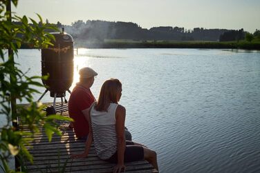 Коптильня вугільна зі змінною потужністю з двома кільцями для копчення Ø 50 см, чорний RÖSLE