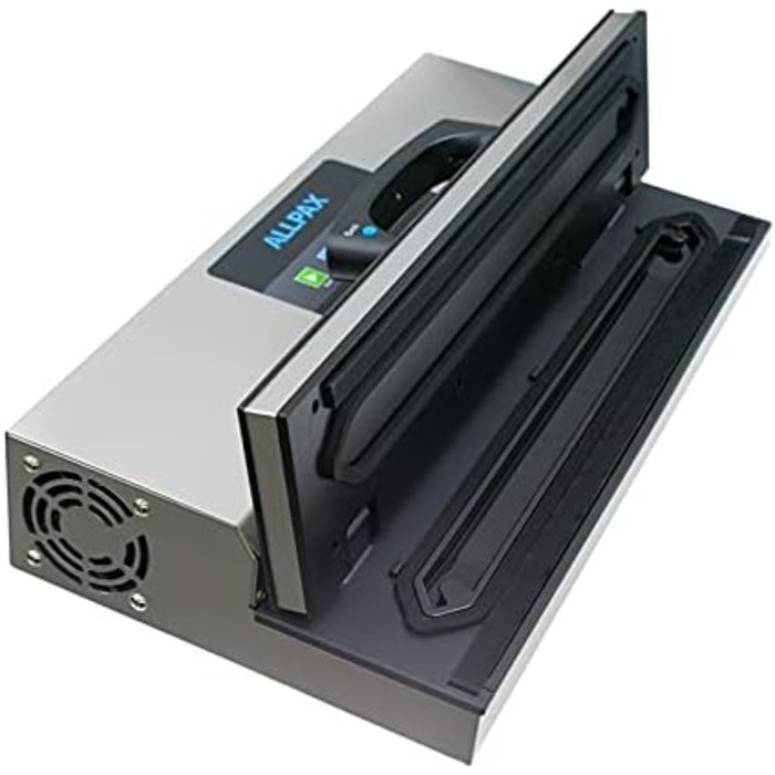 Вакуумний пакувальник Allpax P 355, пристрій для запаювання плівкою харчових продуктів та делікатних продуктів, вакуумний пакувальник для запаювання та приготування їжі методом су-від, включаючи адаптерний шланг та 100 вакуумних пакетів (вакуумний пакувал