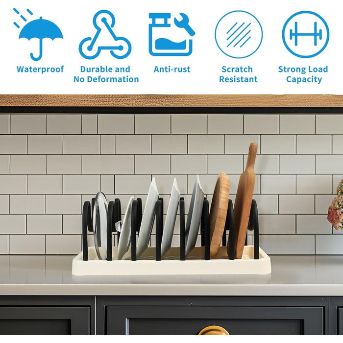 Тримач для кришок каструль, тарілок та дощок обробних QJKEJI