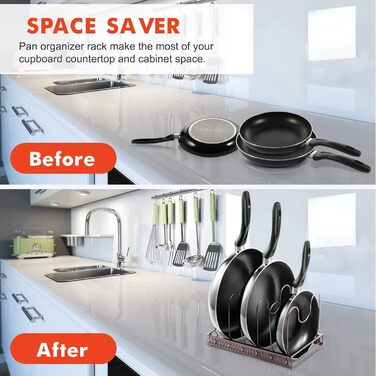 Держатель крышки кастрюли с 8 регулируемыми отделениями Masthome