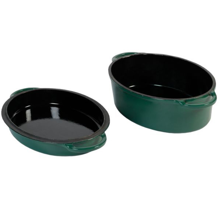 Котел овальний чавунний, зелений BigGreenEgg