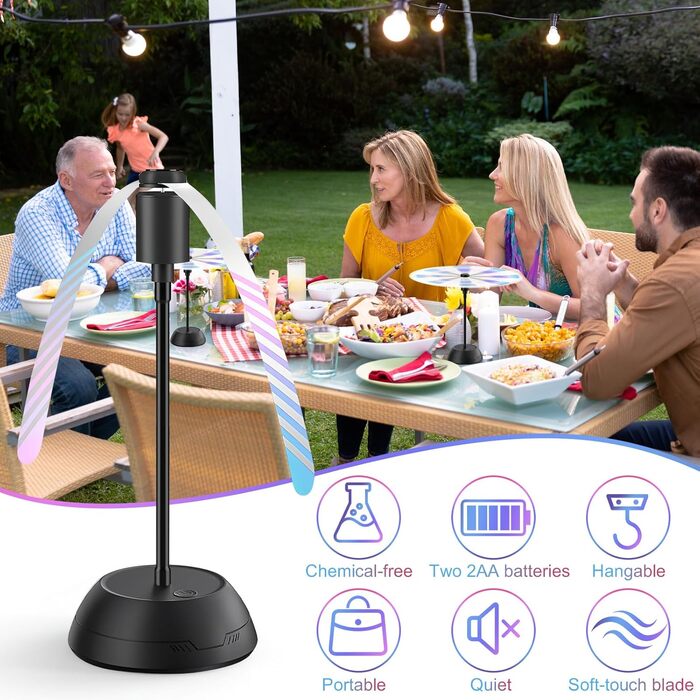 Вентилятор відлякувач комах 2 шт чорний Fancysky