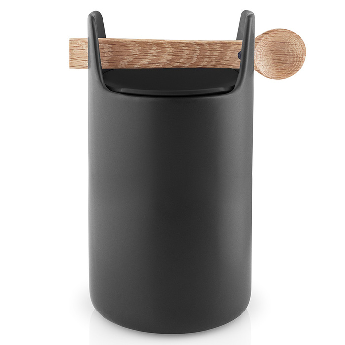 Ємність для зберігання з ложкою чорна 20 см Eva Solo