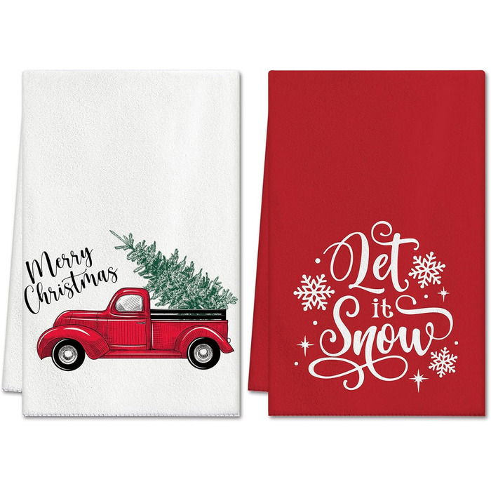 Набір з 2 різдвяних кухонних рушників 45 x 65 см, набір H Ohok