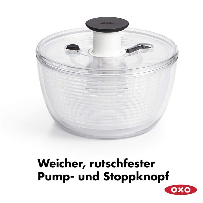 Сушарка для салату маленька 2,7 л з кришкою OXO