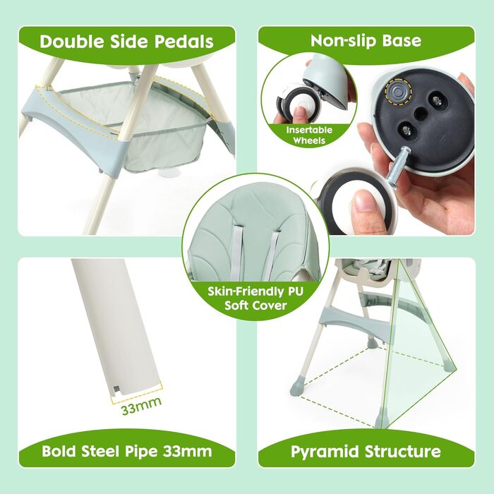 Дитячий стільчик для годування від 6 місяців Maycoly