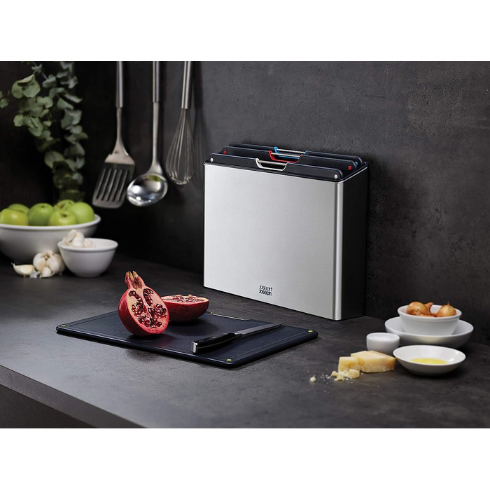 Набор разделочных досок, 4 предмета в корпусе, нержавеющая сталь Folio Steel Joseph Joseph