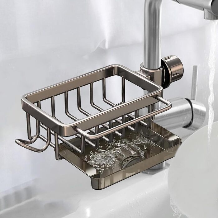 Тримач для губки для кухонного змішувача, сірий Generic