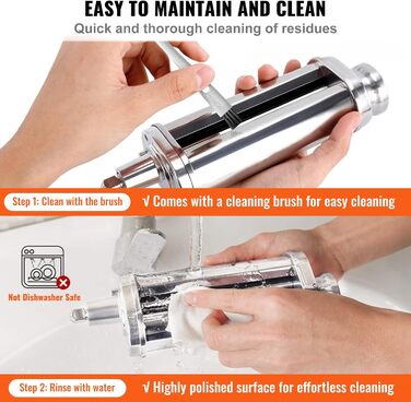 Набір насадок для пасти до кухонного комбайну, 3 предмети, сріблясті VEVOR