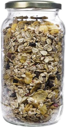 Банка 1 л с завинчивающейся крышкой серебристая, (золото), 6 шт mikken