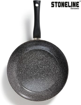 Сковорода з антипригарним покриттям 28 см, з кришкою STONELINE