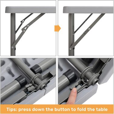 Складаний стіл для кемпінгу 87 х 87 см HollyHOME