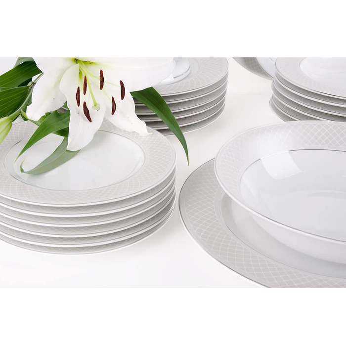 Набор тарелок на 6 персон, 18 предметов Konsimo