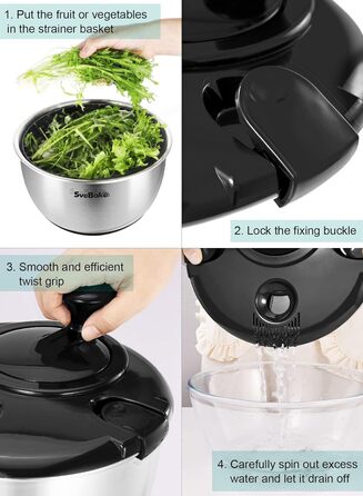 Спіннер для салату 4,5л SveBake